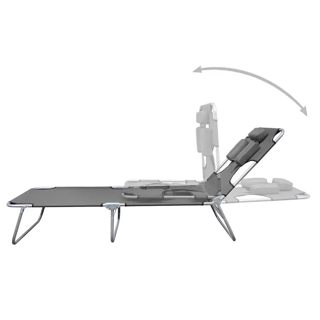 Foldable Sun Lounger with Adjustable Backrest