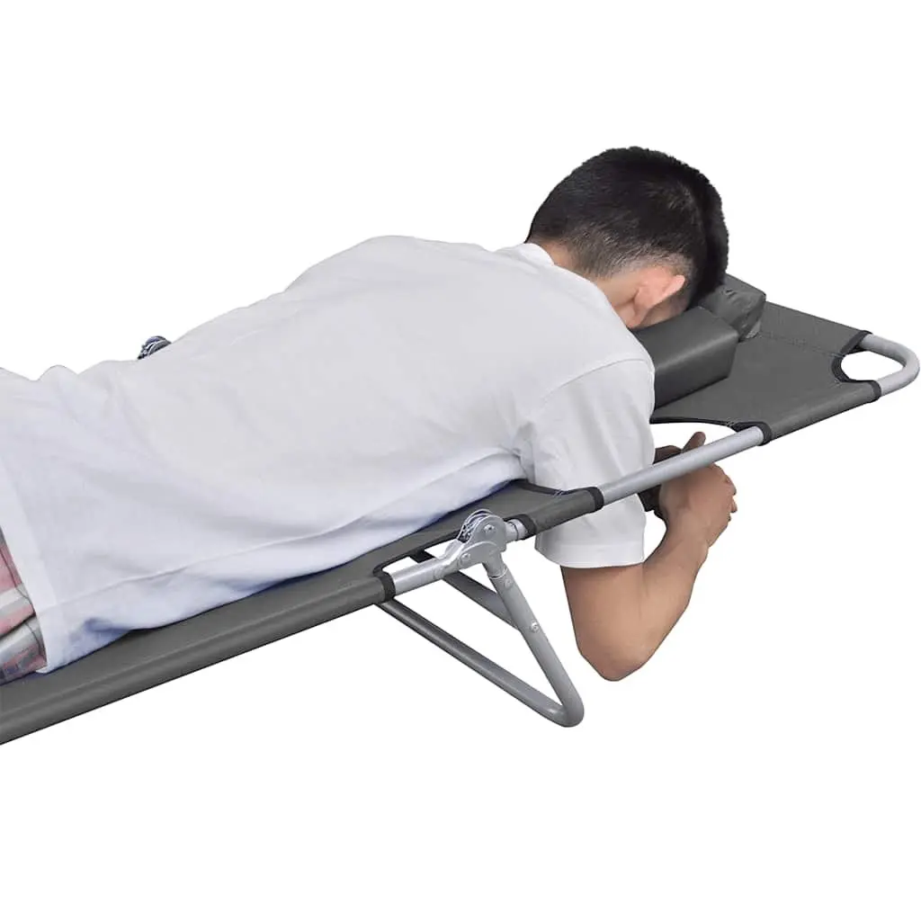 Foldable Sun Lounger with Adjustable Backrest