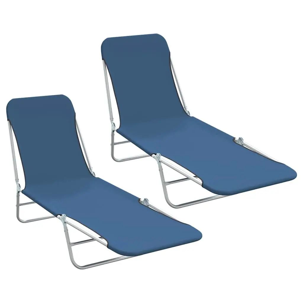 Adjustable Sun Loungers 2 pcs for Outdoor Use