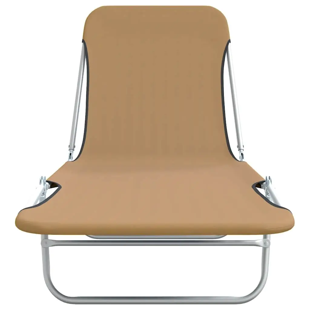 Adjustable Sun Lounger Set for Garden or Beach, 2 Pieces