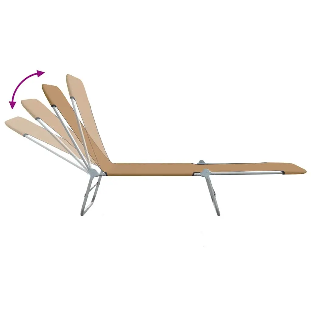 Adjustable Sun Lounger Set for Garden or Beach, 2 Pieces