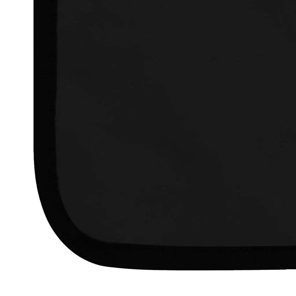 Folding Beach Mats Steel Frame Fabric 2 Piece Set Black