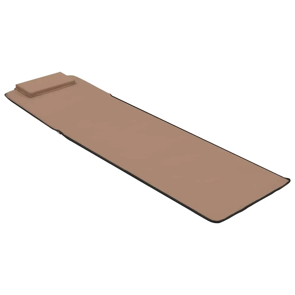 Folding Beach Mats 2 pcs Steel Frame Fabric Backrest Sun Lounger Chair Set