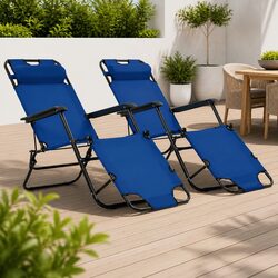 High-Quality Folding Sun Loungers with Adjustable Footrests
