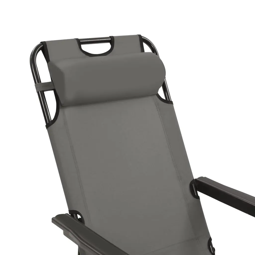 Adjustable Reclining Garden Sun Loungers in Grey