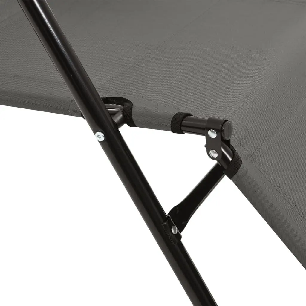 Adjustable Reclining Garden Sun Loungers in Grey