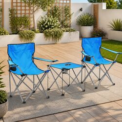 Durable 3-Piece Camping Table and Chair Set for Outdoors