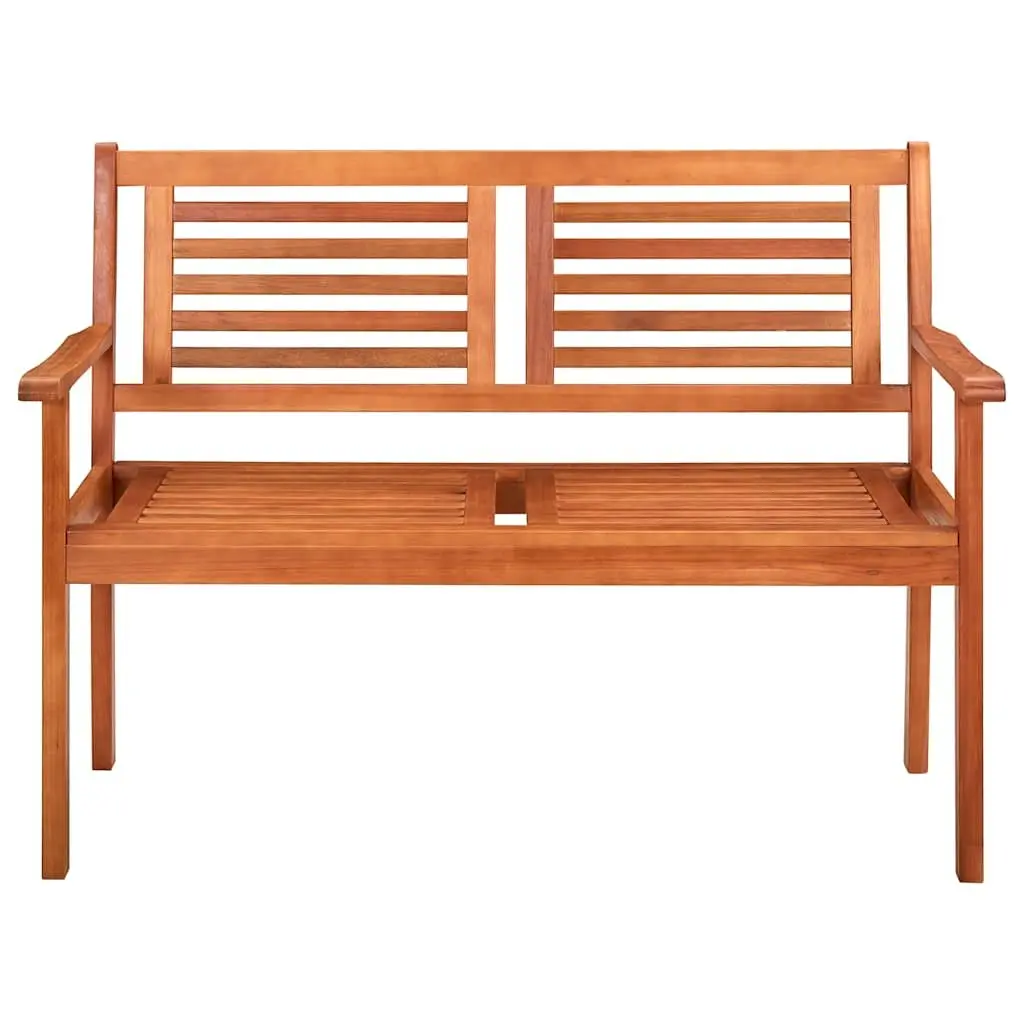 Outdoor Garden Bench Solid Eucalyptus Wood 120cm Brown