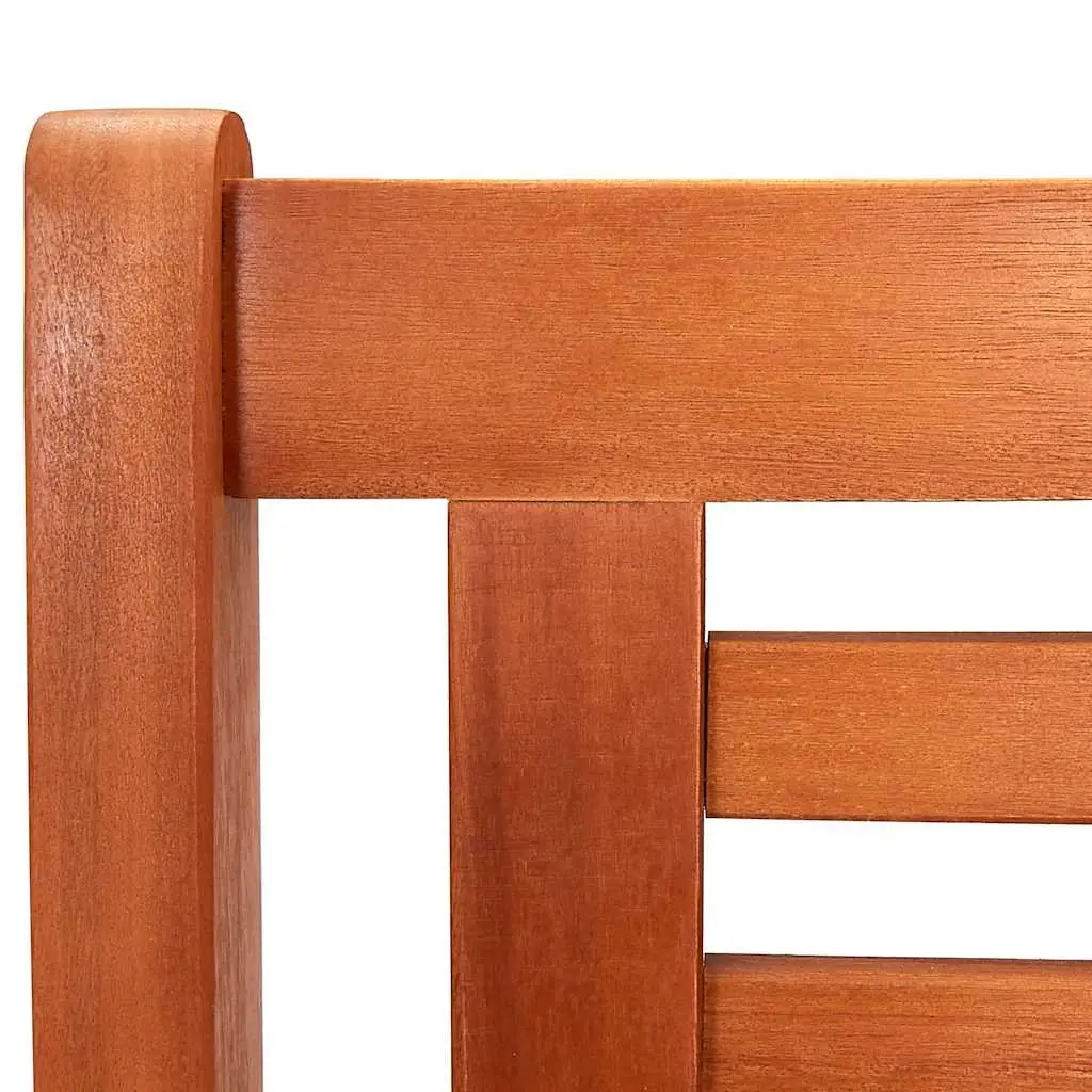 Outdoor Garden Bench Solid Eucalyptus Wood 120cm Brown