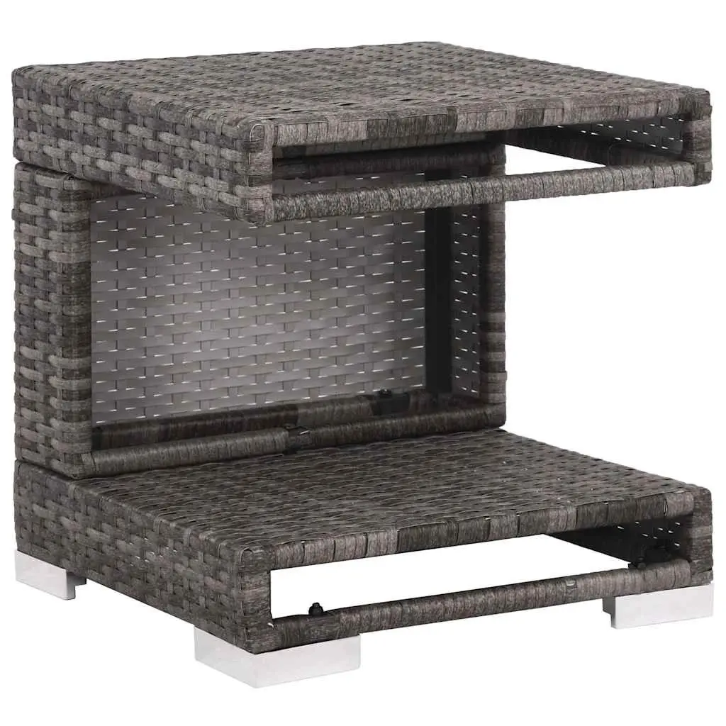 7-Piece Poly Rattan Garden Lounge Set with Canopy