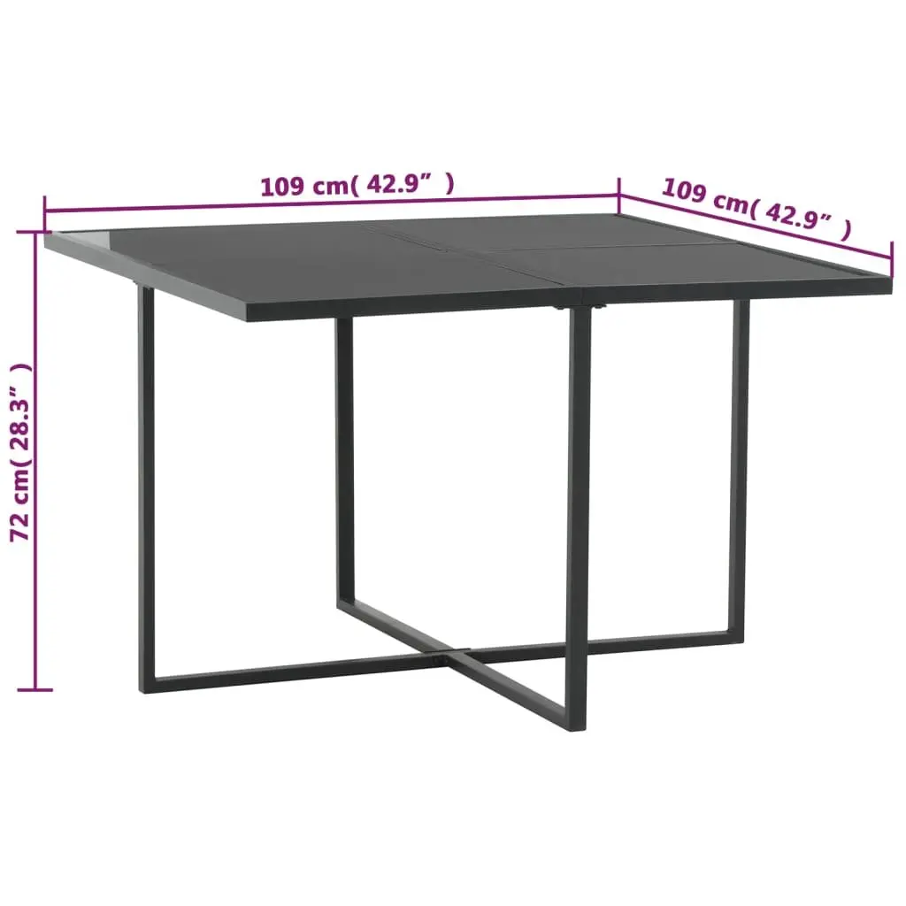 Black Poly Rattan Outdoor Dining Set with Cushions