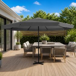 Premium Outdoor Parasol 500cm Anthracite Sunshade