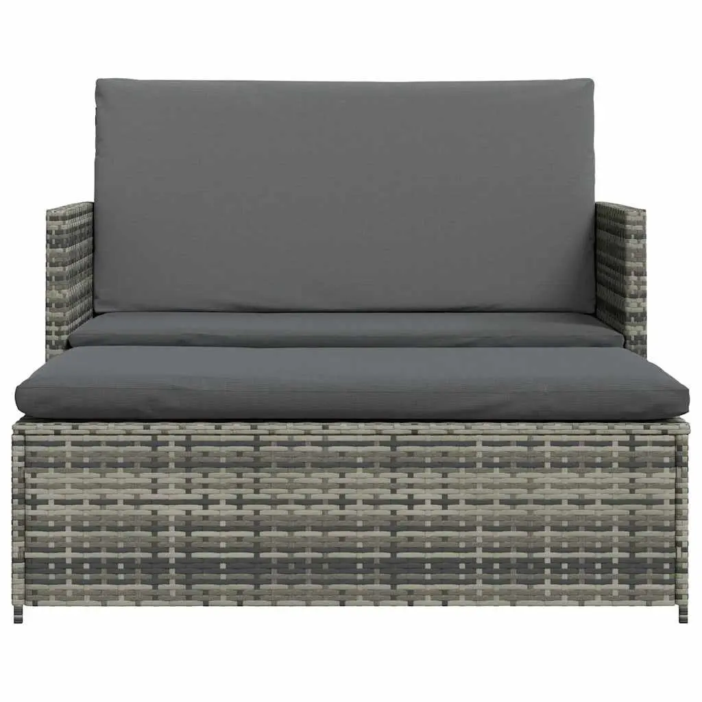 2 Piece Poly Rattan Garden Lounge Sofa Set