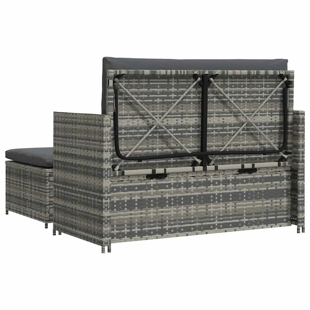2 Piece Poly Rattan Garden Lounge Sofa Set