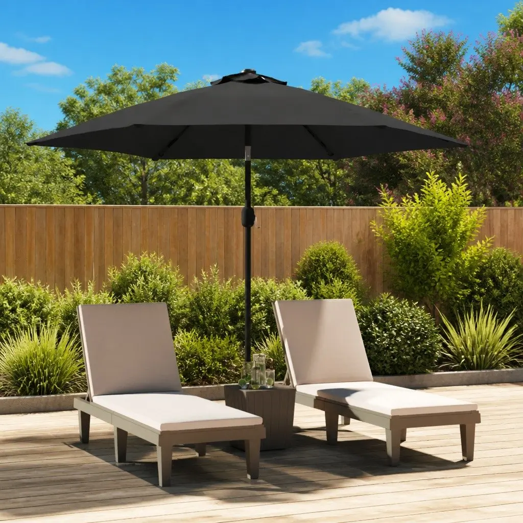 Garden Parasol Polyester 300cm Anthracite