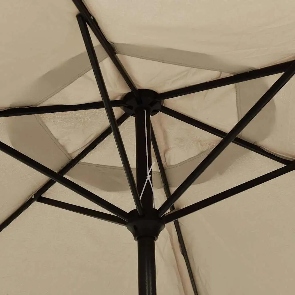 Garden Parasol Polyester 300cm Taupe