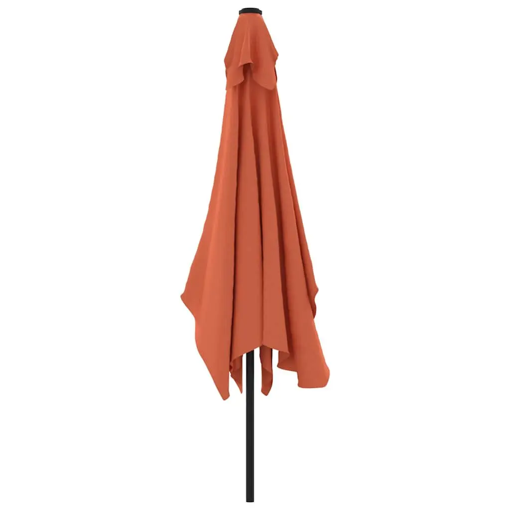 Garden Parasol 300x200 cm Terracotta Brown