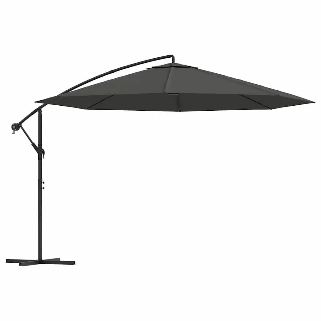 Cantilever Garden Parasol Polyester 350 cm Anthracite