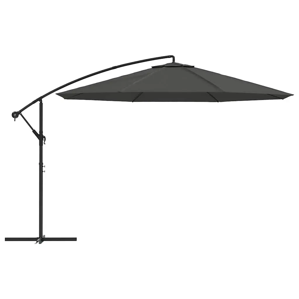 Cantilever Garden Parasol Polyester 350 cm Anthracite
