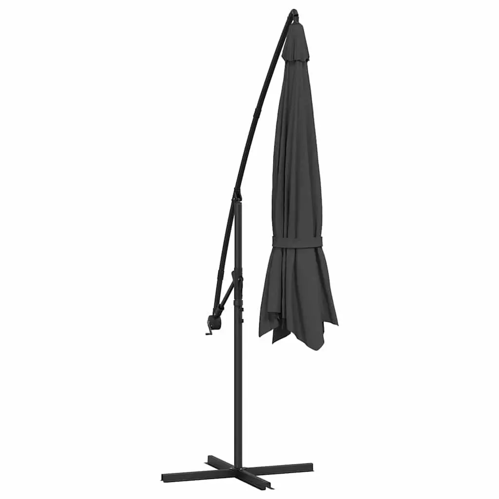 Cantilever Garden Parasol Polyester 350 cm Anthracite