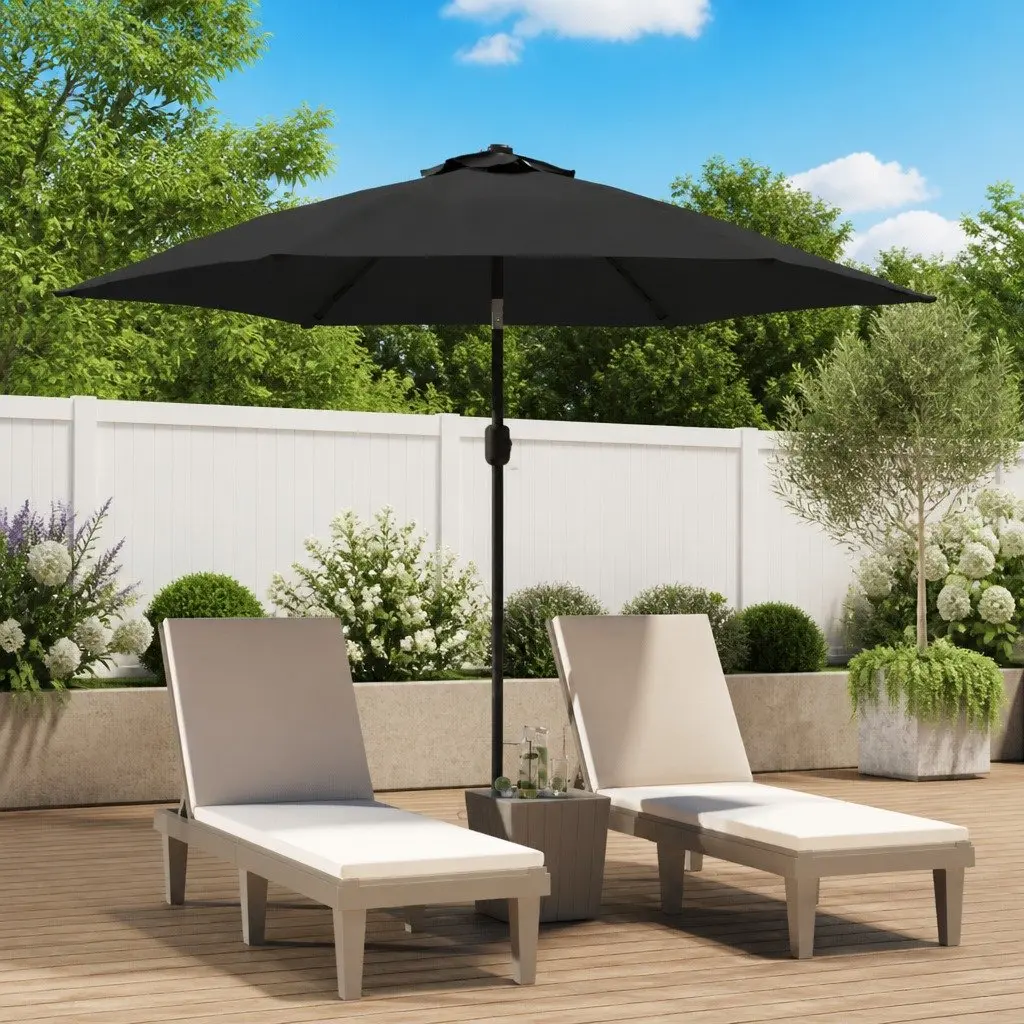 Garden Parasol Polyester 300cm Anthracite