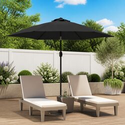 Sturdy 300cm Garden Parasol with Solar LED Lights