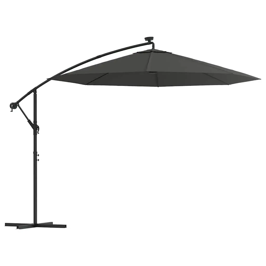 Cantilever Garden Parasol Polyester 300cm Anthracite