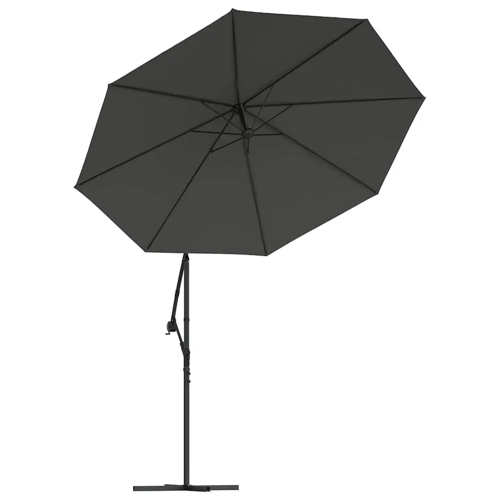 Cantilever Garden Parasol Polyester 300cm Anthracite