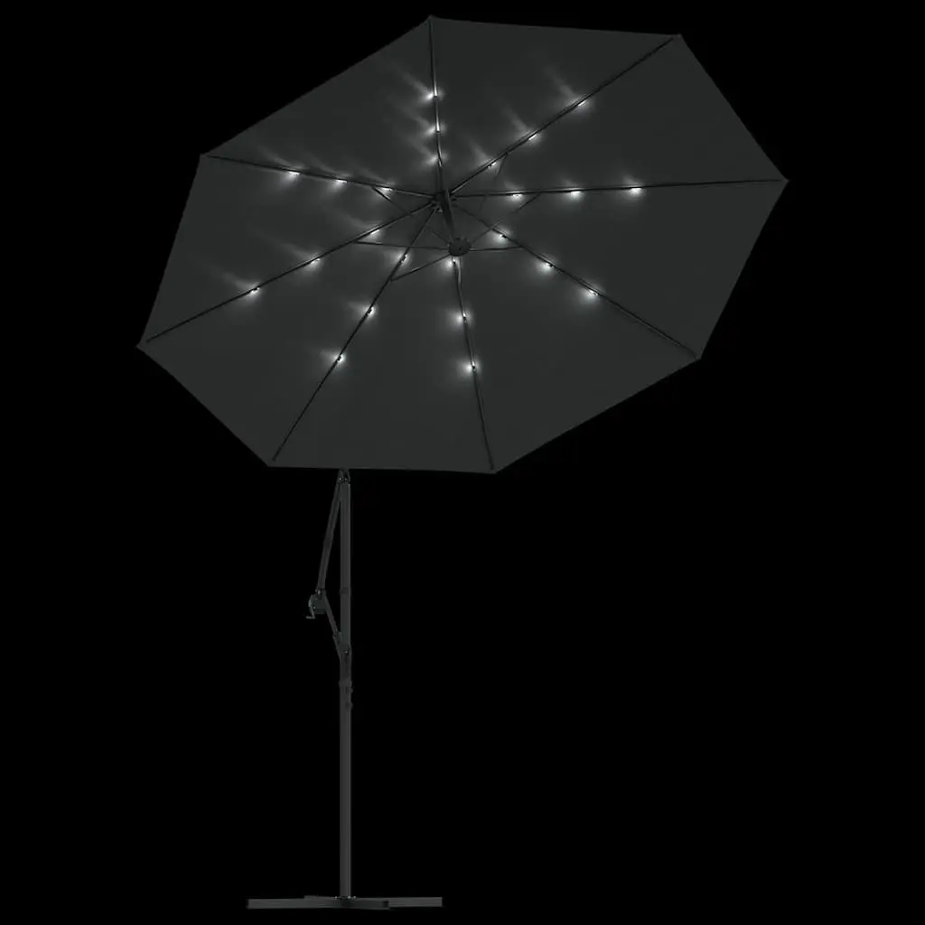 Cantilever Garden Parasol Polyester 300cm Anthracite