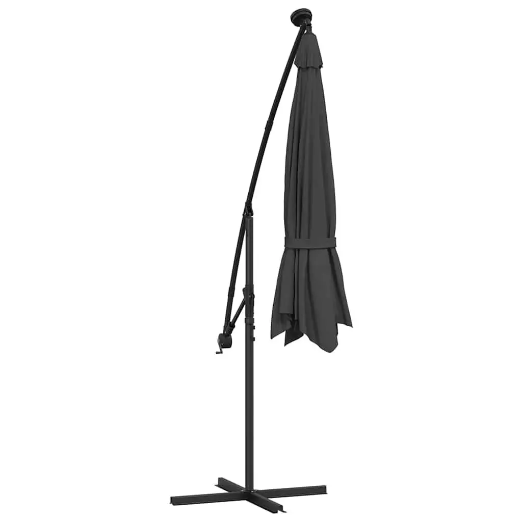 Cantilever Garden Parasol Polyester 300cm Anthracite