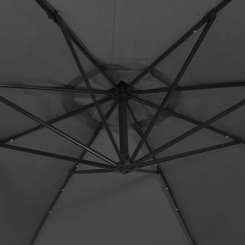 Cantilever Garden Parasol Polyester 300cm Anthracite