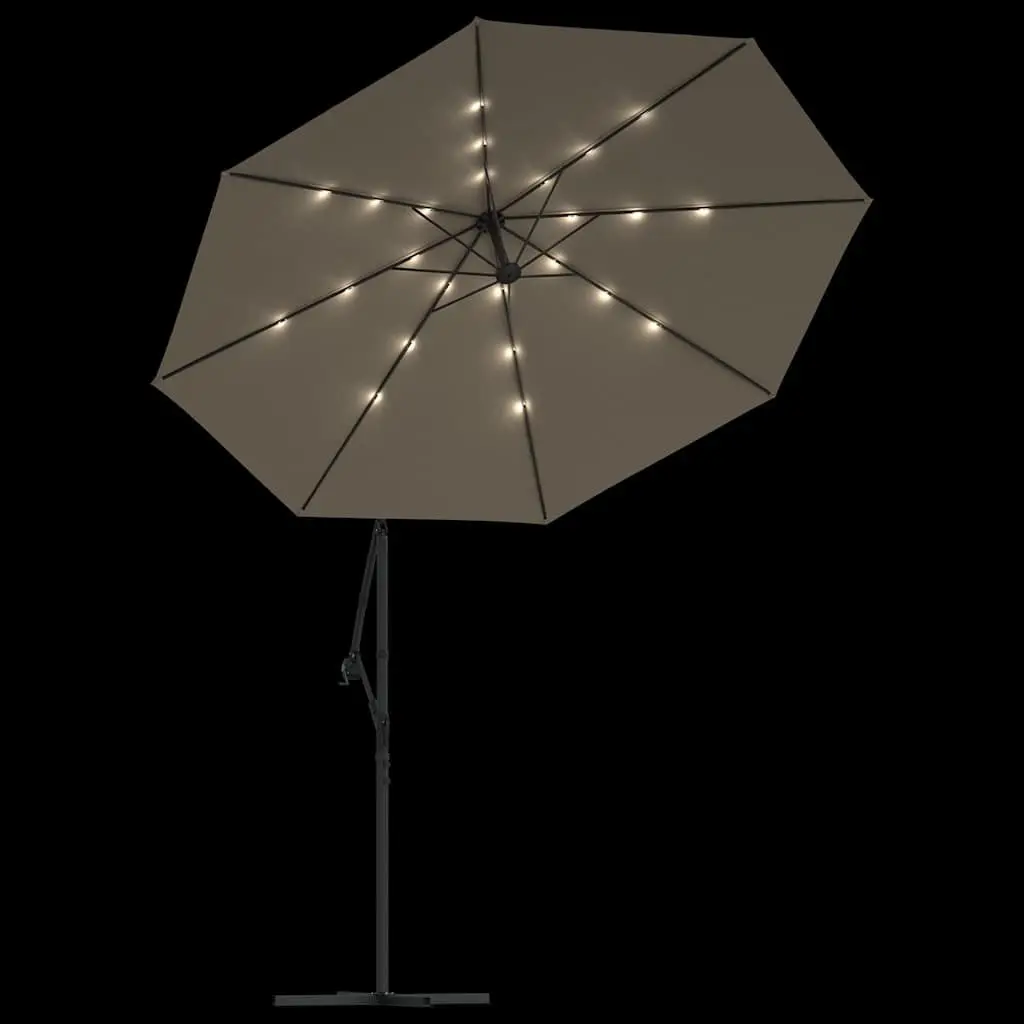 Cantilever Garden Parasol Polyester 300cm Taupe