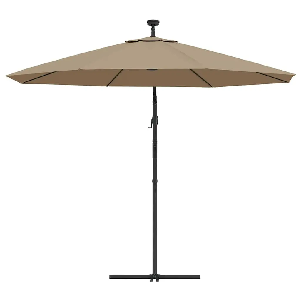Cantilever Garden Parasol Polyester 300cm Taupe