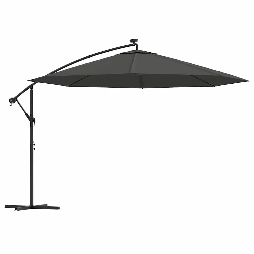Cantilever Garden Parasol with Solar LED Lights