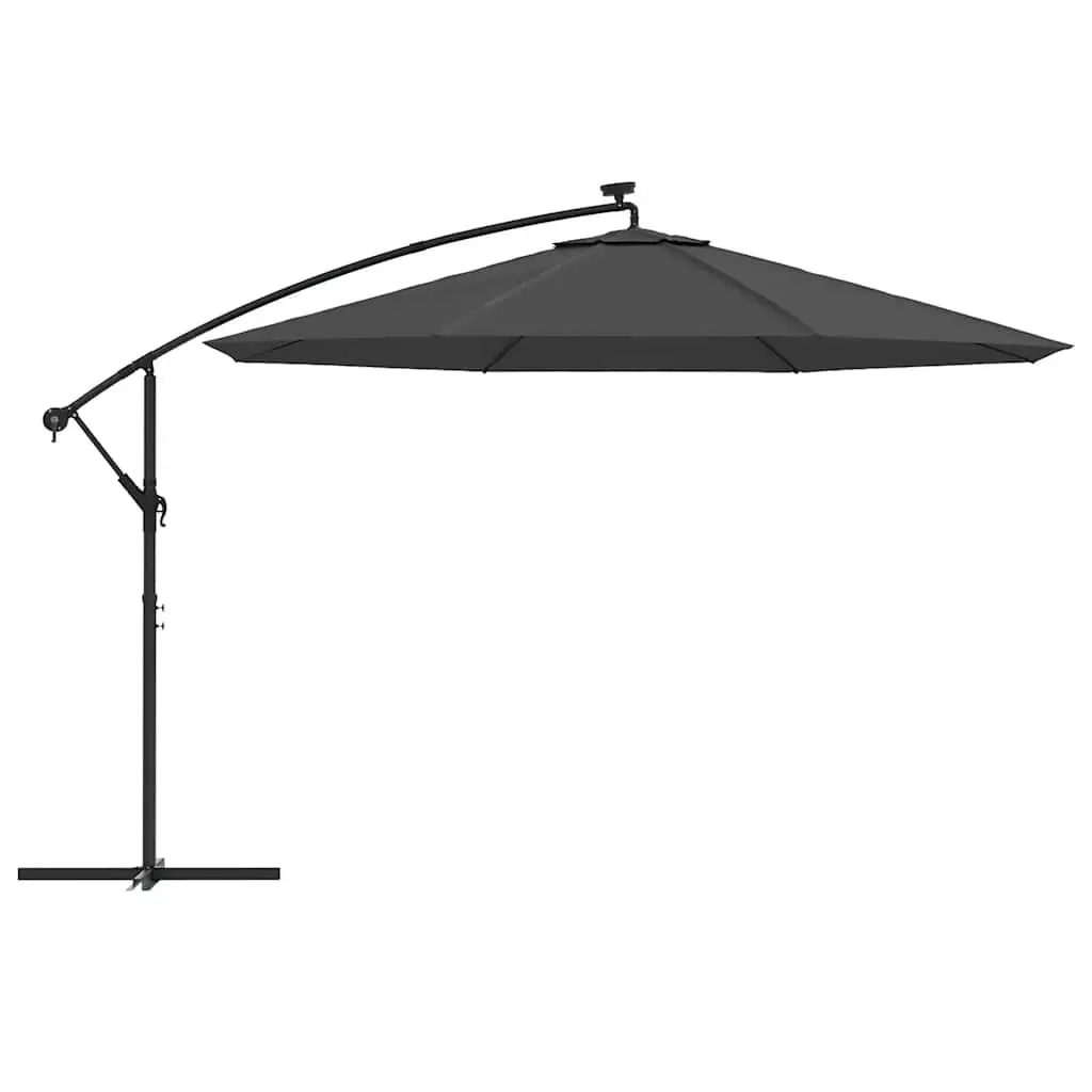 Cantilever Garden Parasol with Solar LED Lights