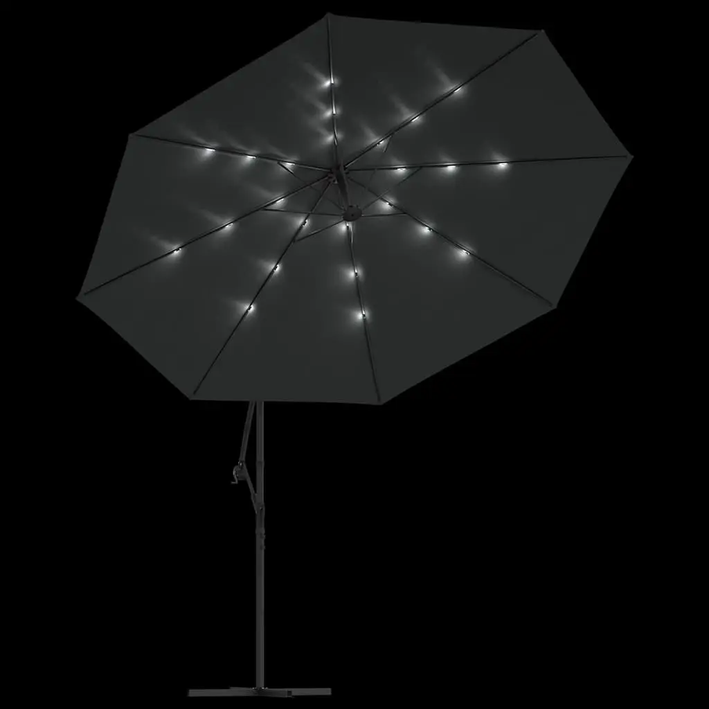 Cantilever Garden Parasol with Solar LED Lights