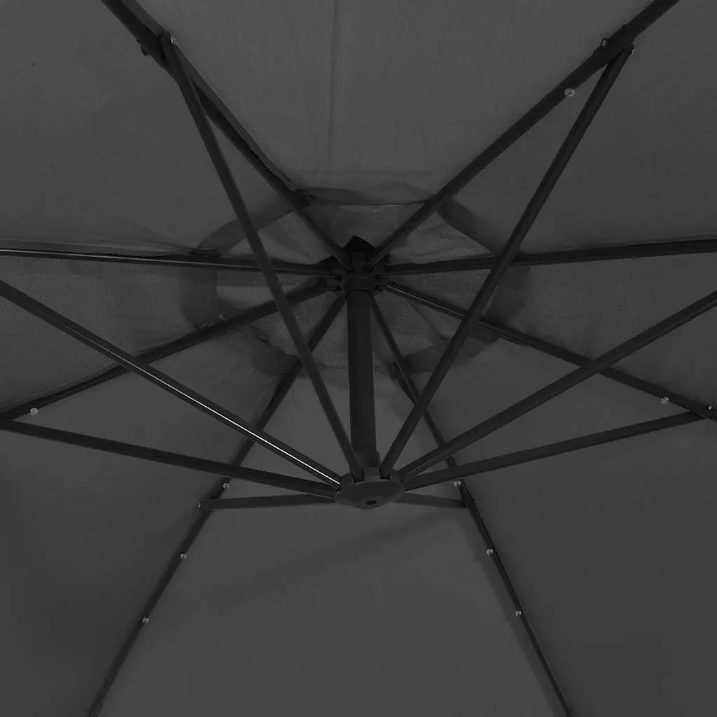 Cantilever Garden Parasol with Solar LED Lights