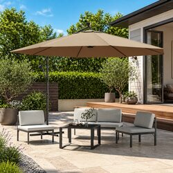 Premium Cantilever Parasol 350cm with Solar LED Lights