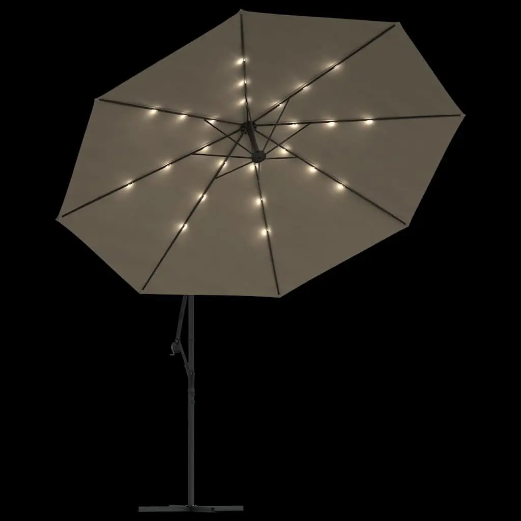 Cantilever Parasol 350cm with Solar LED Lights