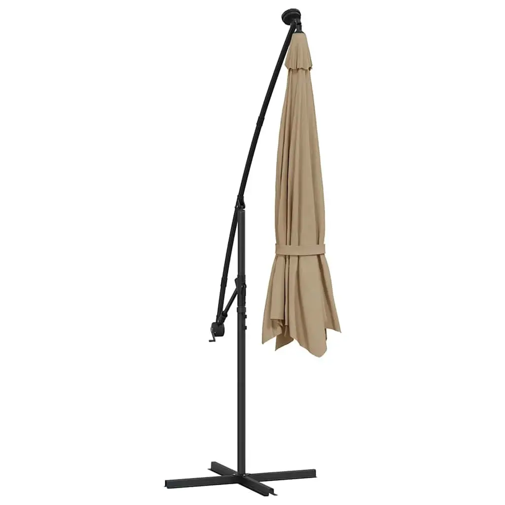 Cantilever Parasol 350cm with Solar LED Lights