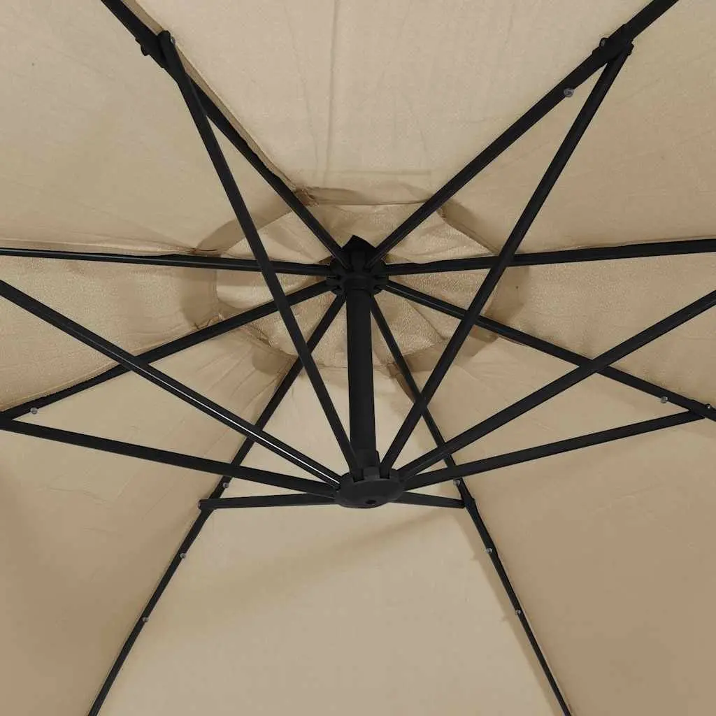 Cantilever Parasol 350cm with Solar LED Lights