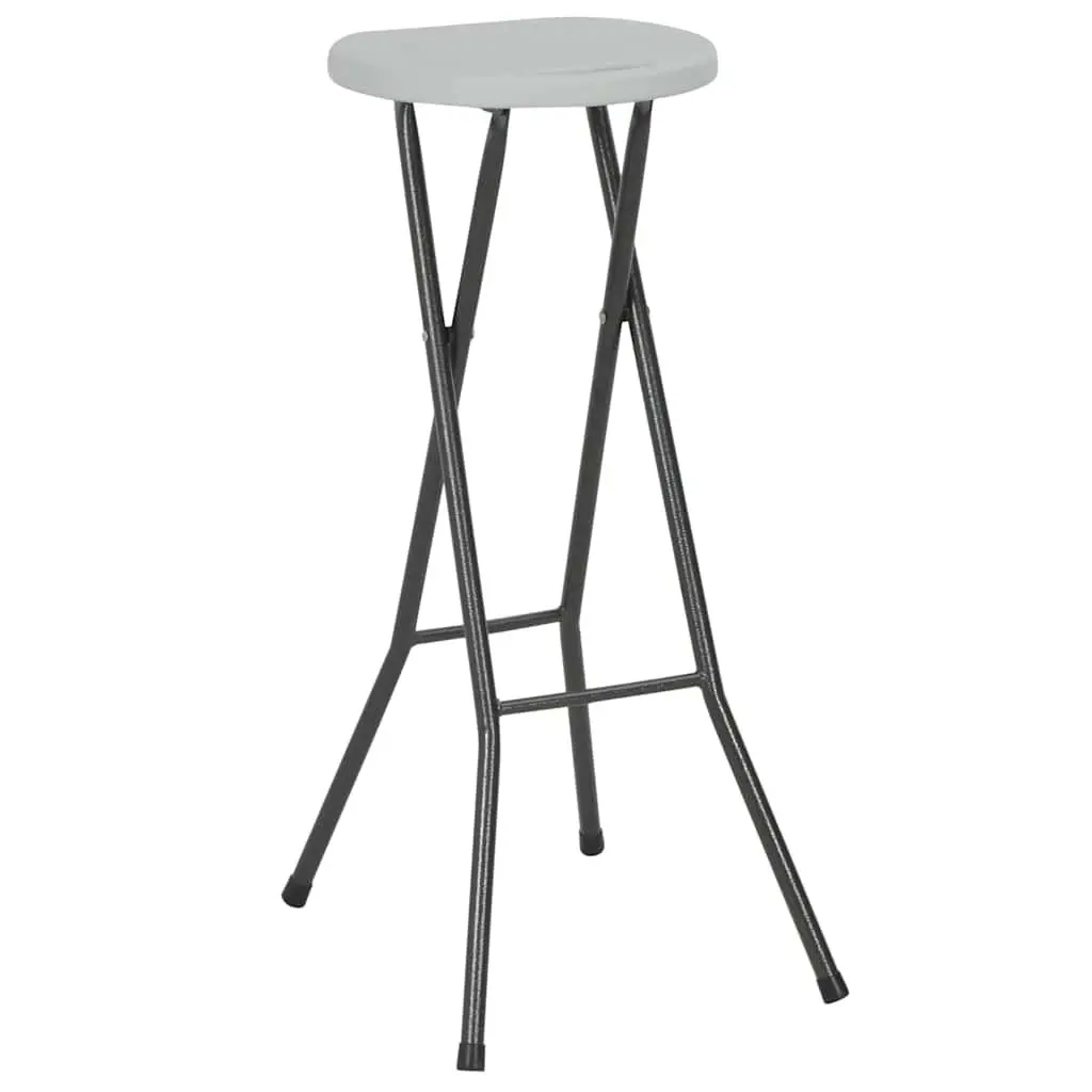 Folding Bar Stools 2 pcs for Outdoor Spaces