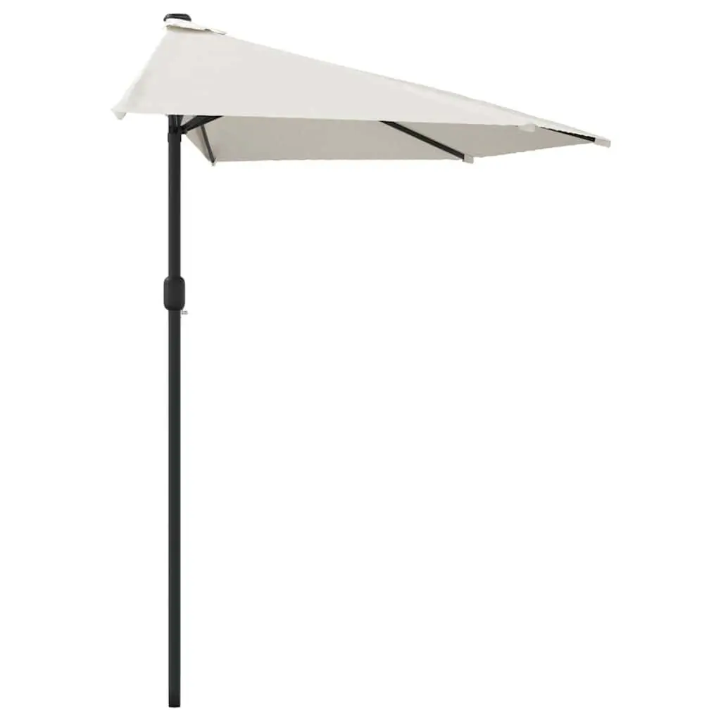Half Round Garden Parasol 270x144cm Beige