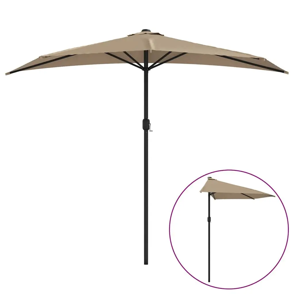 Half Round Garden Parasol for Outdoor Use