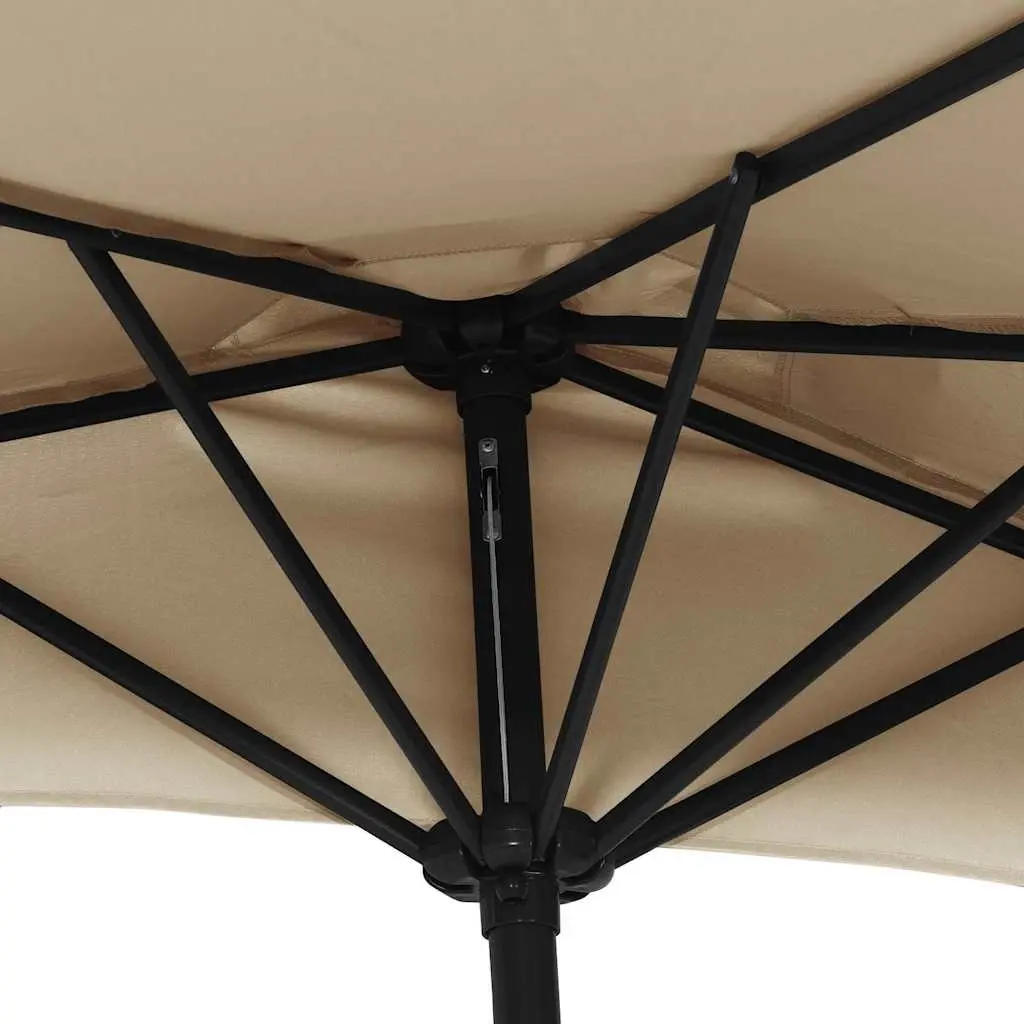 Half Round Garden Parasol for Outdoor Use