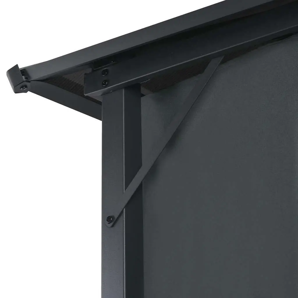 Black Gazebo with Curtains for Outdoor Use