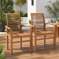Ergonomic Stacking Dining Chairs for Outdoor Spaces