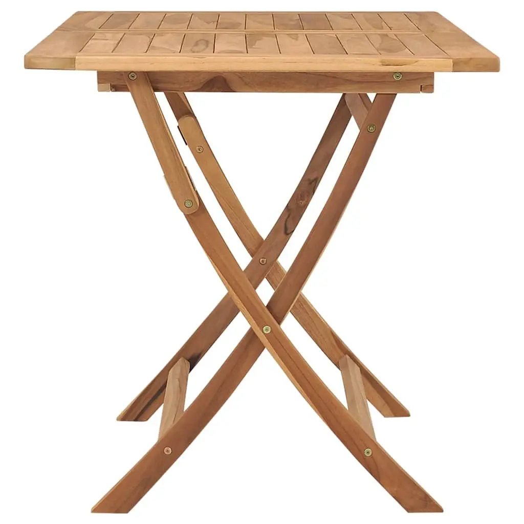 Folding Garden Dining Table in Brown 120x70x75cm