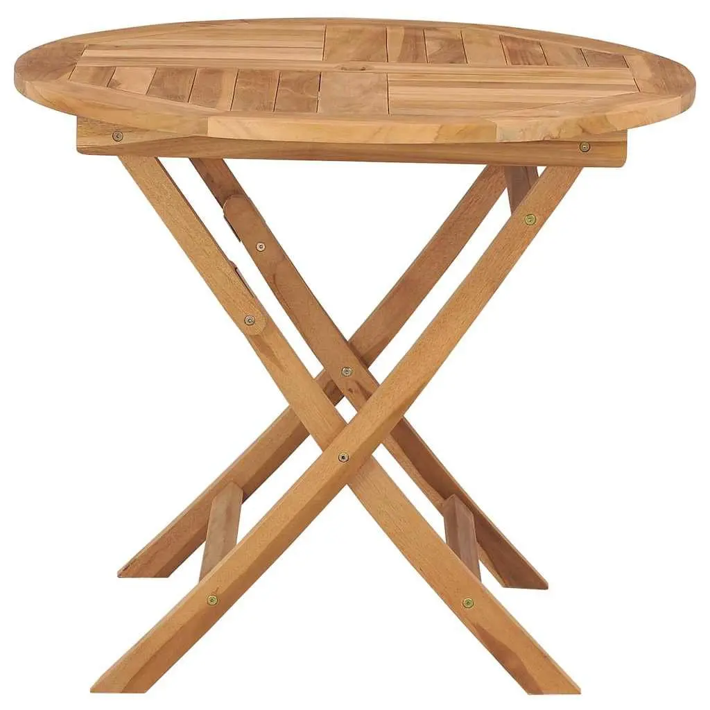 Folding Garden Dining Table 85x76cm Teak Brown