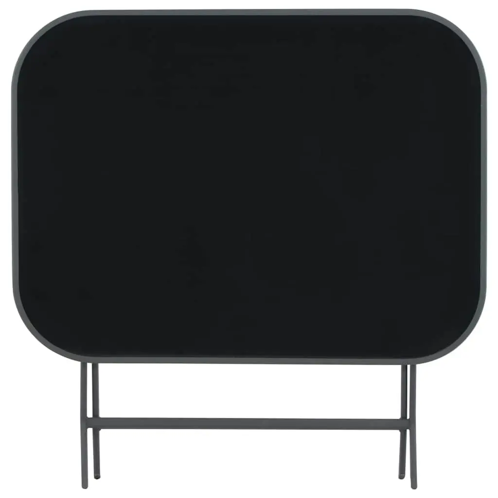 Grey Folding Garden Dining Table with Tempered Glass